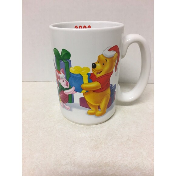 Disney Winnie the Pooh 2002 Christmas Mug Tigger Piglet - Picture 1 of 5